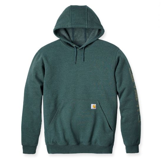 Afbeeldingen van CARHARTT Hoodie logo sleeve K288 frosted balsam heather L