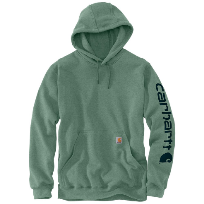 Afbeeldingen van CARHARTT Hoodie logo sleeve K288 jade heather M