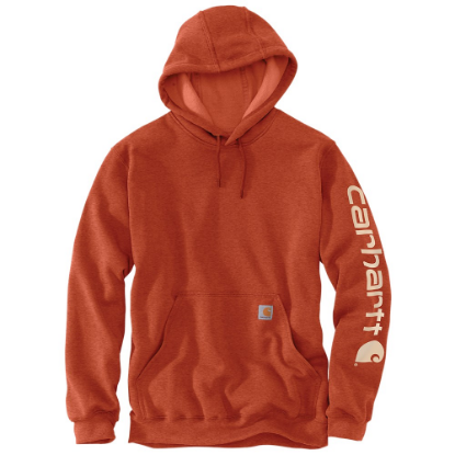 Afbeeldingen van CARHARTT Hoodie logo sleeve K288 jasper heather S