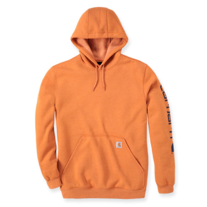 Afbeeldingen van CARHARTT Hoodie logo sleeve K288 marmalade heather M