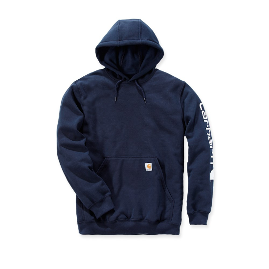 Afbeeldingen van CARHARTT Hoodie logo sleeve K288 new navy L