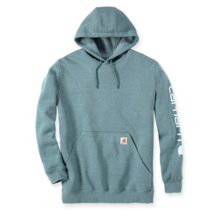 Afbeeldingen van CARHARTT Hoodie logo sleeve K288 sea pine heather S