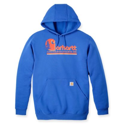 Afbeeldingen van CARHARTT Hoodie met grafische print 106498 beacon blue M
