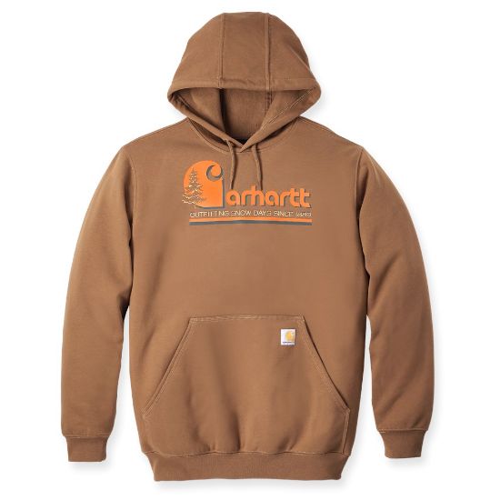 Afbeeldingen van CARHARTT Hoodie met grafische print 106498 bruin 2XL