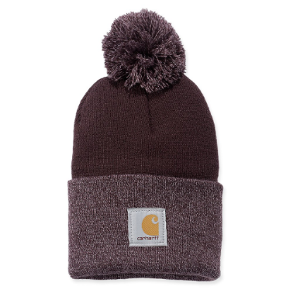 Afbeeldingen van CARHARTT Muts PomPom gebreid dames 102240 deep wine onesize