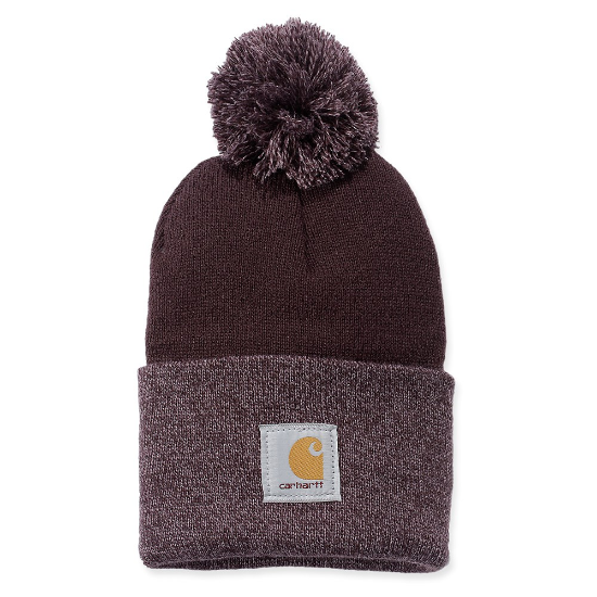 Afbeeldingen van CARHARTT Muts PomPom gebreid dames 102240 deep wine onesize