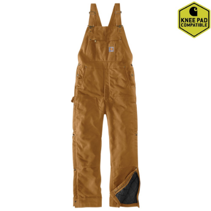 Afbeeldingen van CARHARTT Overall Amerikaans Duck gevoerd BIB 104393 bruin L