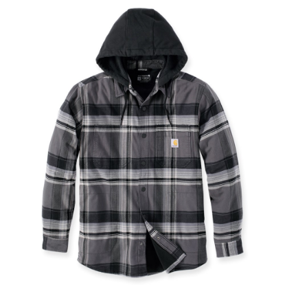 Afbeeldingen van CARHARTT Overhemd flannel sherpa geruit 105938 zwart L