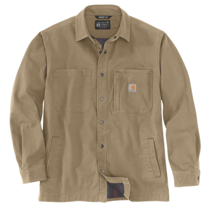 Afbeeldingen van CARHARTT Overhemd fleece gevoerd 105532 dark khaki 2XL