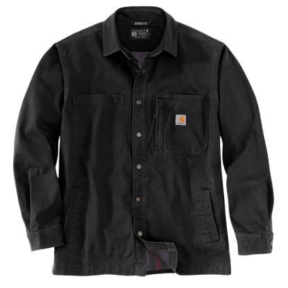 Afbeeldingen van CARHARTT Overhemd fleece gevoerd 105532 zwart 2XL