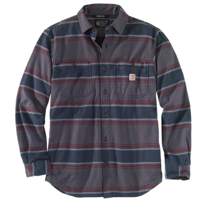 Afbeeldingen van CARHARTT Overhemd Hamilton fleece 104913 shadow gestreept 2XL