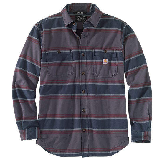 Afbeeldingen van CARHARTT Overhemd Hamilton fleece 104913 shadow gestreept 2XL