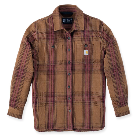 Afbeeldingen van CARHARTT Overhemd twill geruit dames 105991 bruin XL