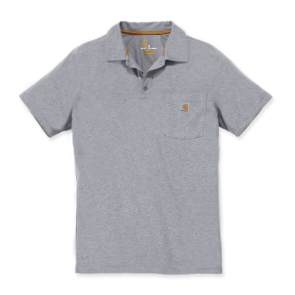 Afbeeldingen van CARHARTT Polo Force cotton delmont pocket 103569 heather grey M