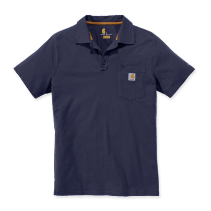 Afbeeldingen van CARHARTT Polo Force cotton delmont pocket 103569 navy M