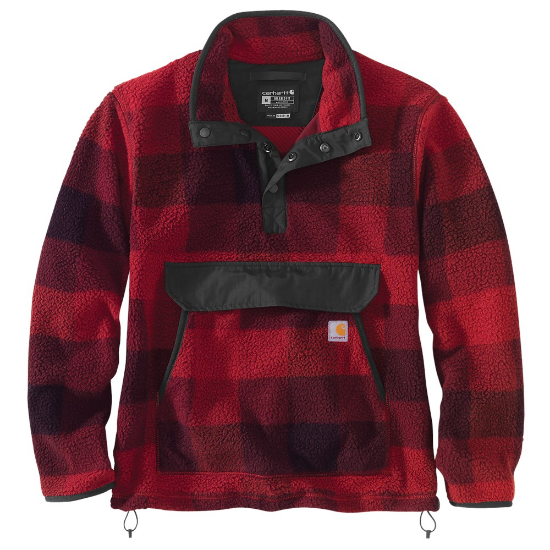 Afbeeldingen van CARHARTT Pullover fleece relaxed fit 104991 oxblood plaid XL