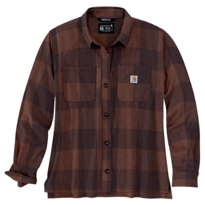 Afbeeldingen van CARHARTT Shirt lange mouwen geruit stretch dames 105574 blackberry XL