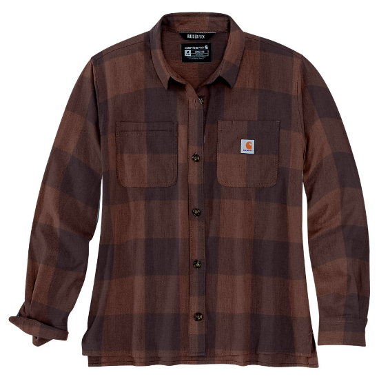 Afbeeldingen van CARHARTT Shirt lange mouwen geruit stretch dames 105574 blackberry XL
