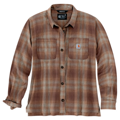Afbeeldingen van CARHARTT Shirt lange mouwen geruit stretch dames 105574 stucco S