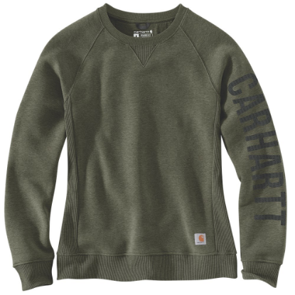 Afbeeldingen van CARHARTT Sweatshirt Clarksburg ronde hals dames 104410 basil heather XS