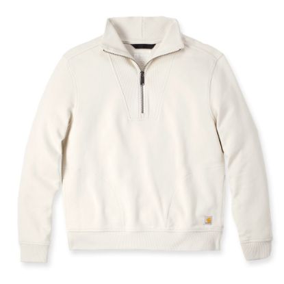 Afbeeldingen van CARHARTT Sweatshirt halve-rits Fiber-serie dames 106451 oat milk S