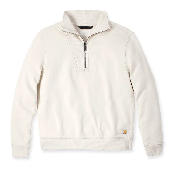 Afbeeldingen van CARHARTT Sweatshirt halve-rits Fiber-serie dames 106451 oat milk L