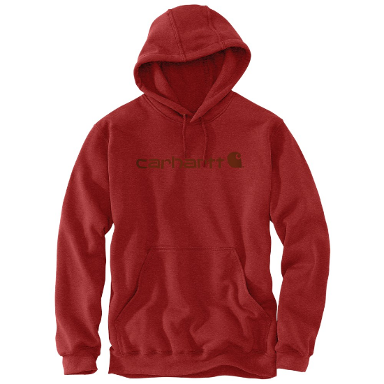 Afbeeldingen van CARHARTT Sweatshirt met capuchon en logo 100074 chili pepper heather XS
