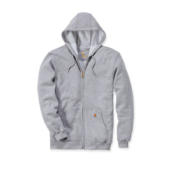 Afbeeldingen van CARHARTT Sweatshirt met capuchon en rits K122 heather grey S