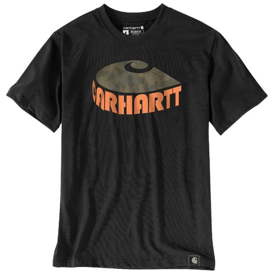 Afbeeldingen van CARHARTT T-shirt Camo C grafische print 106155 zwart L