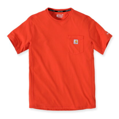 Afbeeldingen van CARHARTT T-shirt Force Flex Pocket 104616 cherry tomato 2XL