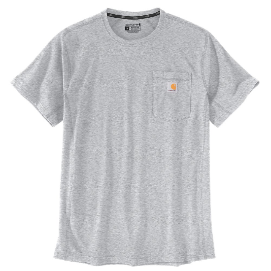 Afbeeldingen van CARHARTT T-shirt Force Flex Pocket 104616 heather grey M