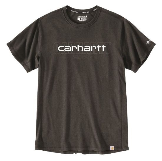 Afbeeldingen van CARHARTT T-shirt Force met grafische print 106653 carbon heather XL