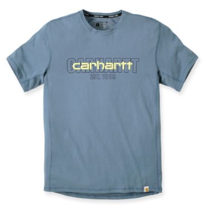 Afbeeldingen van CARHARTT T-shirt Force met grafische print 106653 thundercloud S