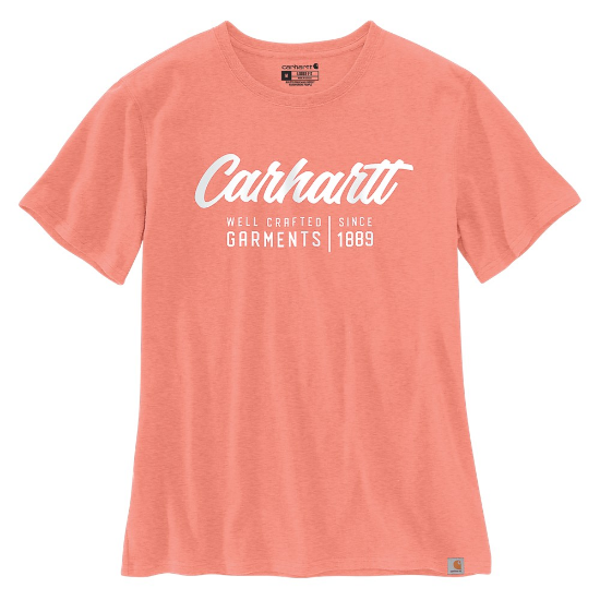 Afbeeldingen van CARHARTT T-shirt grafische print dames 105262 hibiscus heather L