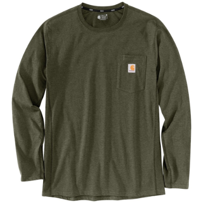 Afbeeldingen van CARHARTT T-shirt lange mouwen Force Flex Pocket 104617 basil heather 2XL