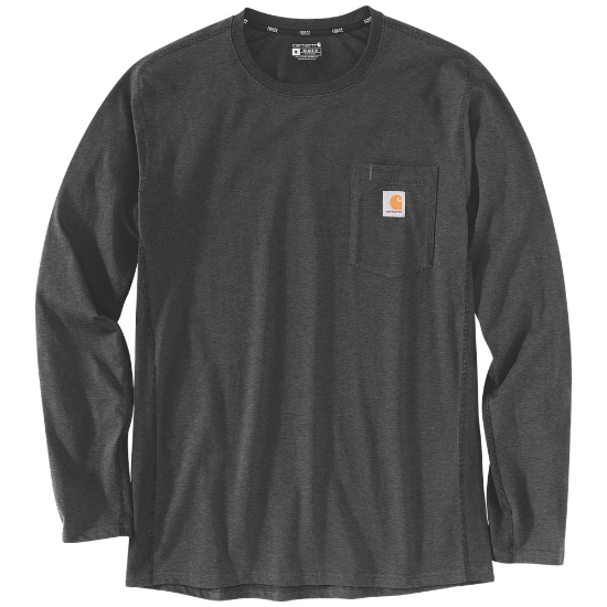 Afbeeldingen van CARHARTT T-shirt lange mouwen Force Flex Pocket 104617 carbon heather M