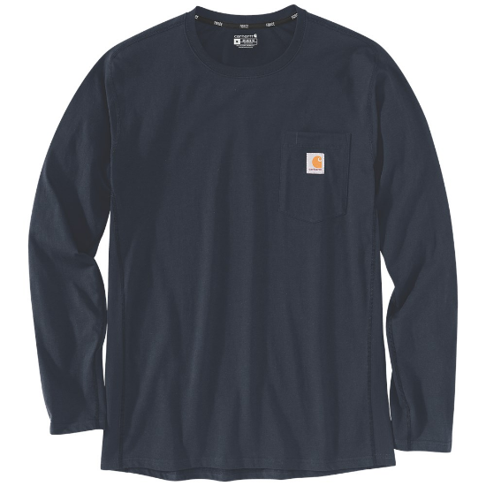 Afbeeldingen van CARHARTT T-shirt lange mouwen Force Flex Pocket 104617 navy XL