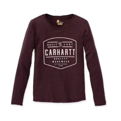 Afbeeldingen van CARHARTT T-shirt lange mouwen met grafische print dames 103929 fudge heather M