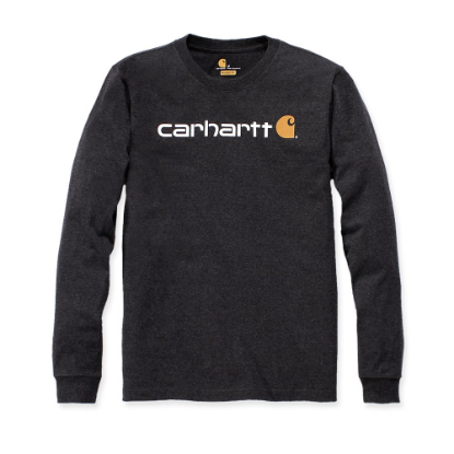 Afbeeldingen van CARHARTT T-shirt lange mouwen met logo 104107 carbon heather 2XL