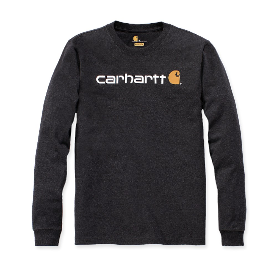 Afbeeldingen van CARHARTT T-shirt lange mouwen met logo 104107 carbon heather M