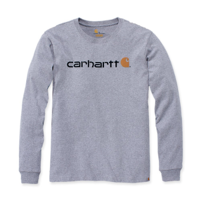Afbeeldingen van CARHARTT T-shirt lange mouwen met logo 104107 grijs 2XL