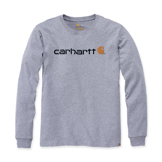 Afbeeldingen van CARHARTT T-shirt lange mouwen met logo 104107 grijs 2XL