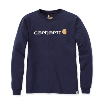 Afbeeldingen van CARHARTT T-shirt lange mouwen met logo 104107 navy 2XL
