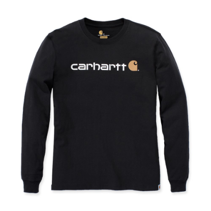 Afbeeldingen van CARHARTT T-shirt lange mouwen met logo 104107 zwart 2XL
