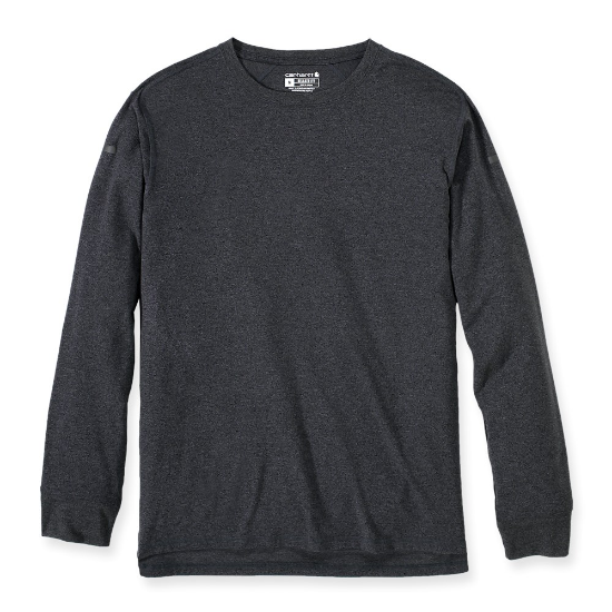 Afbeeldingen van CARHARTT T-shirt lange mouwen met zak 105846 carbon heather M