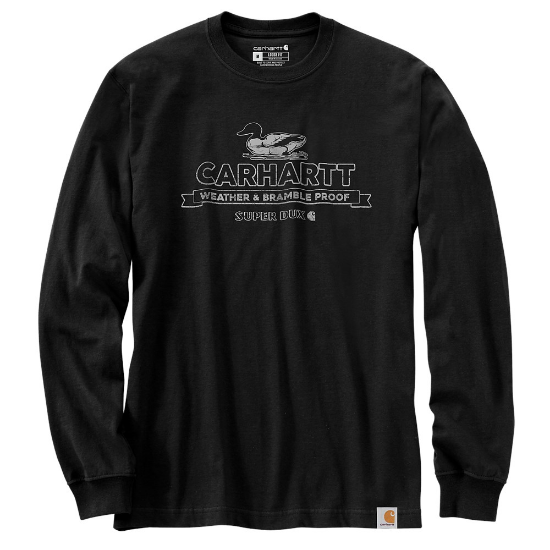 Afbeeldingen van CARHARTT T-shirt lange mouwen super dux grafische print 105060 zwart S