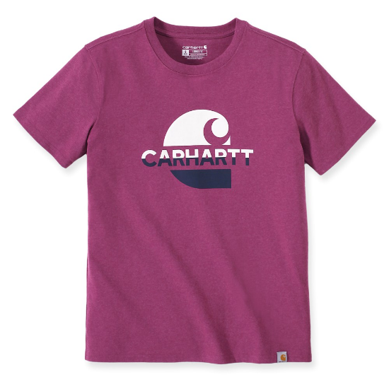 Afbeeldingen van CARHARTT T-shirt Loose Fit met grafische print dames 105738 magenta agate L