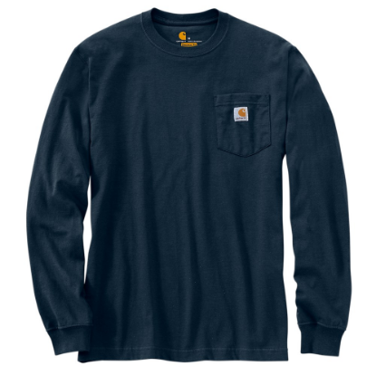 Afbeeldingen van CARHARTT T-shirt met lange mouwen en zak K16 navy 2XL