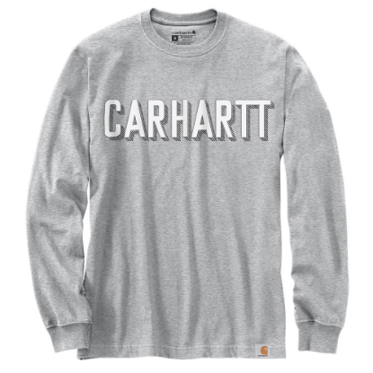 Afbeeldingen van CARHARTT T-shirt met lange mouwen grafische print 104891 heather grey 2XL