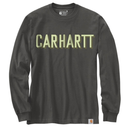 Afbeeldingen van CARHARTT T-shirt met lange mouwen grafische print 104891 peat L